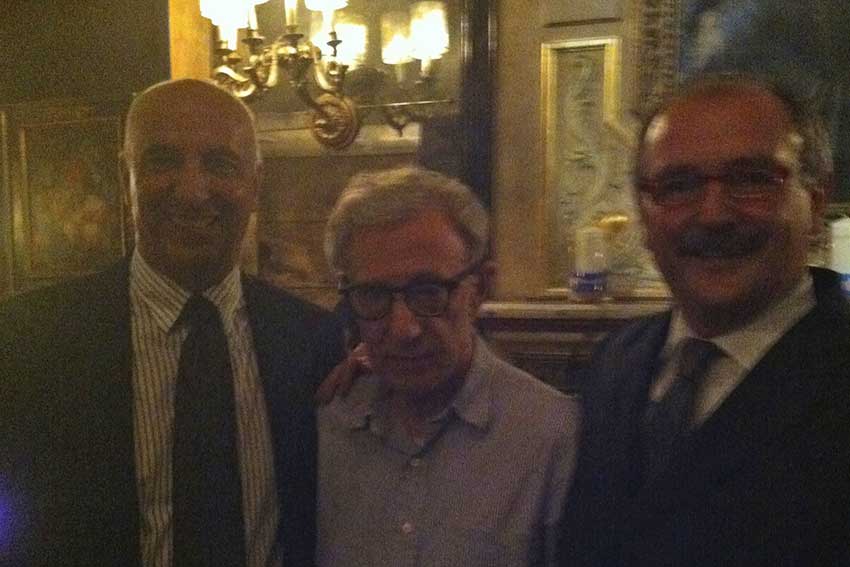 Woody Allen all'Harry's Bar di Roma.